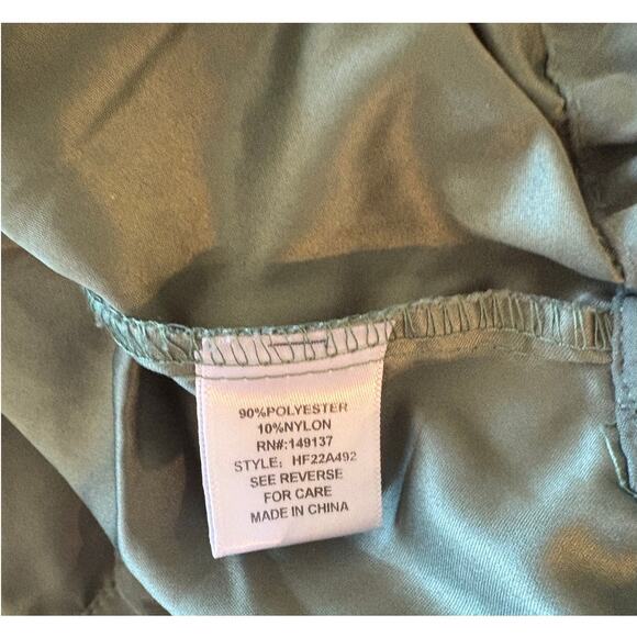 HYFVE Cropped Bomber Jacket | Green Snap Button Front | MEDIUM - Picture 6 of 6